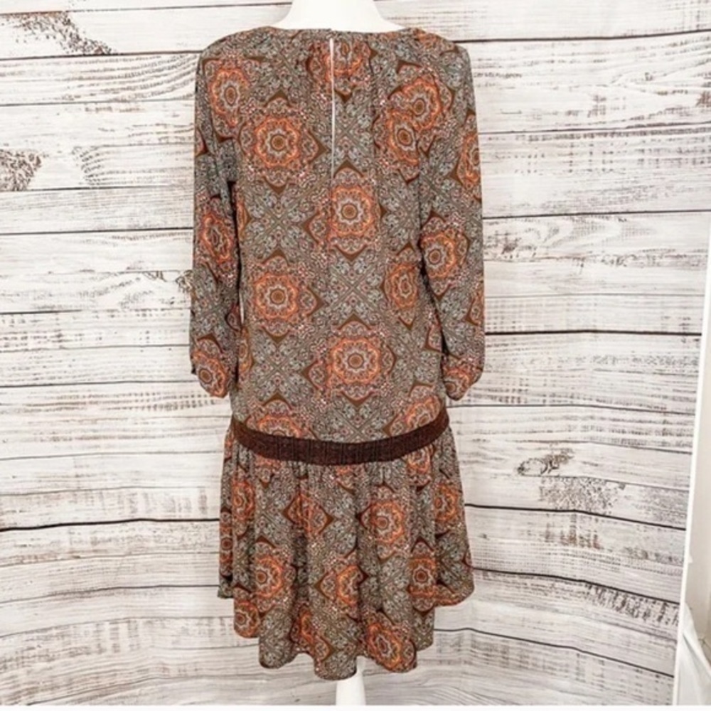 ⭐️⭐️Daniel Rainn Boho Drop Waist Crochet Accent Dress, NWT, Size Medium, - Picture 2 of 16
